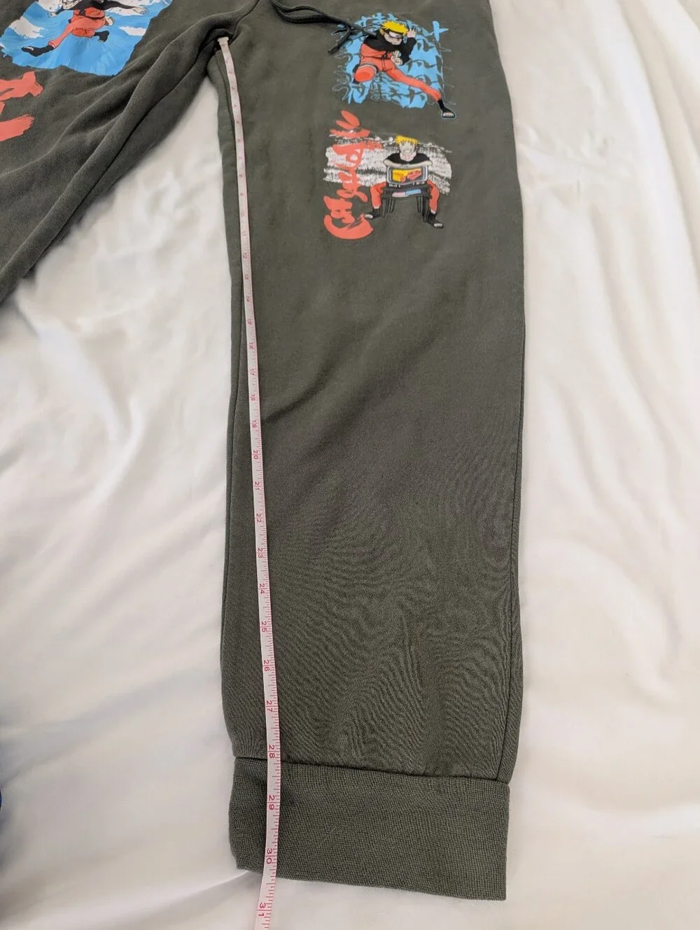 Naruto Shippuden Collection Anime Green Jogger Sweatpants Men's Size XXL (44-46)